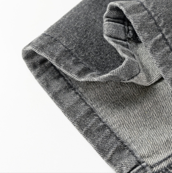 Retro Denim Overall Mini Dress Patch Pocket Sleeveless Jean Button-Up Romper - Picture 12 of 16